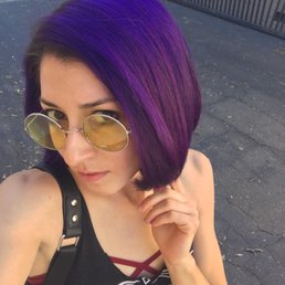 Purple hair cut! Purple hair cut!