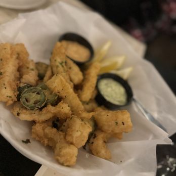 Elbow Room - Pan Seared Calamari Steak - New American Near Me - Fresno, California