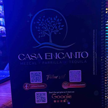 Casa Encanto - The back of the menu with QR codes. - Mexican Near Me - Wilmington, North Carolina Casa Encanto - The back of the menu with QR codes. - Mexican Near Me - Wilmington, North Carolina