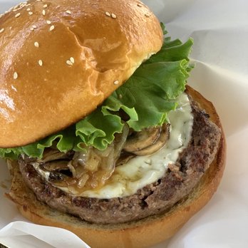 The Burger Place - Mushroom & Swiss Burger - Burgers Near Me - Melbourne, Florida The Burger Place - Mushroom & Swiss Burger - Burgers Near Me - Melbourne, Florida