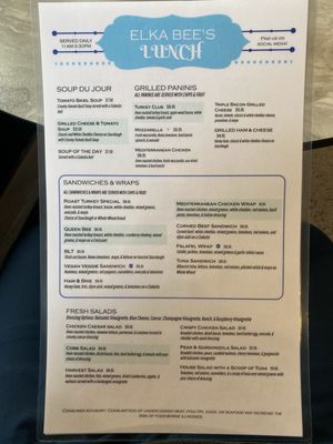 Menu photo 8 Elka Bee's Coffee Haus Wilsonville, OR