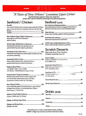 Menu photo 3 Freshwaters Charlotte, NC