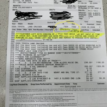 Off Road Warehouse - Invoice - Tires Near Me - Corona, California Off Road Warehouse - Invoice - Tires Near Me - Corona, California