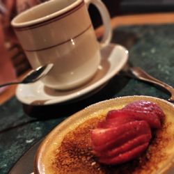 J Trani's Ristorante - Hot coffee pairs well with Crème brûlée