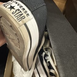 Kohl's - Dirty worn shoes being sold.