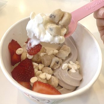 Yogurtland - Plain Tart  Cookie Dough Classic Cookies & Cream - Ice Cream & Frozen Yogurt Near Me - Carrollton, Texas