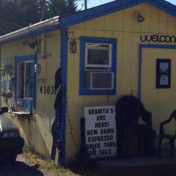 New Dawn Espresso - a yellow building with blue trim - Coffee & Tea Near Me - North Bend, Washington New Dawn Espresso - a yellow building with blue trim - Coffee & Tea Near Me - North Bend, Washington
