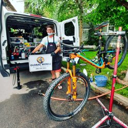 Global Mobile Bike Repair - Global Mobile field work. Fully stocked and prepared for on the spot service or convenient pick and overnight delivery.