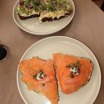 Morning Lobby - salmon toast - Coffee & Tea Near Me - San Jose, California Morning Lobby - salmon toast - Coffee & Tea Near Me - San Jose, California