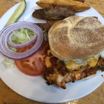 The Rathskeller - Santa Fe chicken sandwich and steak fries - German Near Me - Indianapolis, Indiana