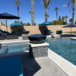 Sunsational Pools and Spas - View from one of the lounge chairs