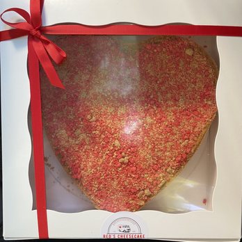 Red’s Cheesecake - 9.5" Heart Shaped Strawberry Crunch Cheesecake - Desserts Near Me Red’s Cheesecake - 9.5" Heart Shaped Strawberry Crunch Cheesecake - Desserts Near Me