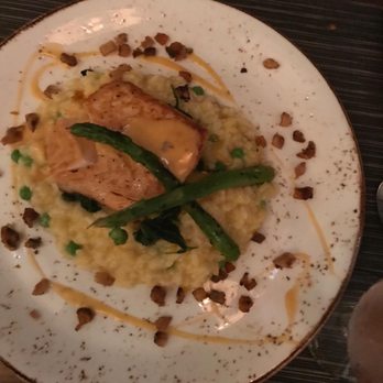 Timber Kitchen & Bar - Scottish salmon over risotto - New American Near Me - Bangor, Maine