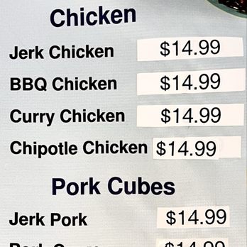 Cariblue Restaurant - Menu close up - Caribbean Near Me - Modesto, California Cariblue Restaurant - Menu close up - Caribbean Near Me - Modesto, California