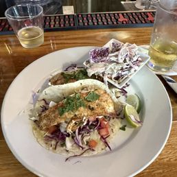 Fish Tacos and slaw Fish Tacos and slaw