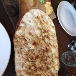 Flatbreads with dips. Ok appetiser. Aubergine was the best!