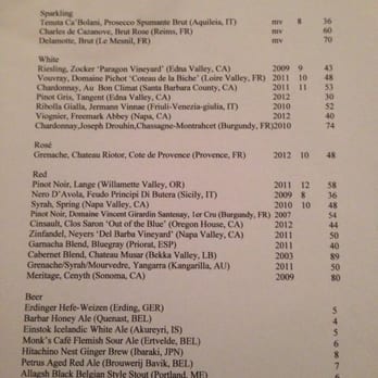 Michael Warring - wine list - New American Near Me - Vallejo, California