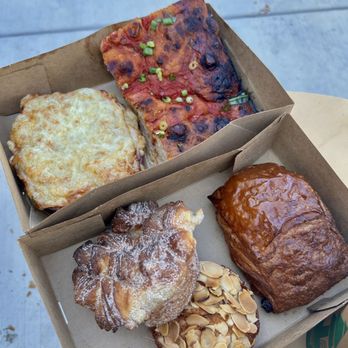 Moonbelly Bakery - Not pizza, ham and cheese melt, cardamom bun, brown butter almond shortcake, chocolate crossiant - Bakeries Near Me - Sacramento, California