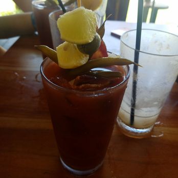 Ruby Slipper Orange Beach - Bloody Mary with bacon infused vodka made in-house - Cafes Near Me - Orange Beach, Alabama