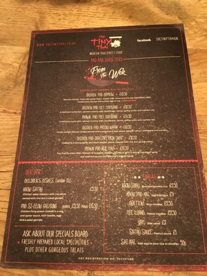 Menu photo 1 The Tiny Thai Wadebridge, CON