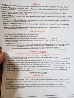 Menu photo 7 John Harvard's Brew House Hancock, MA