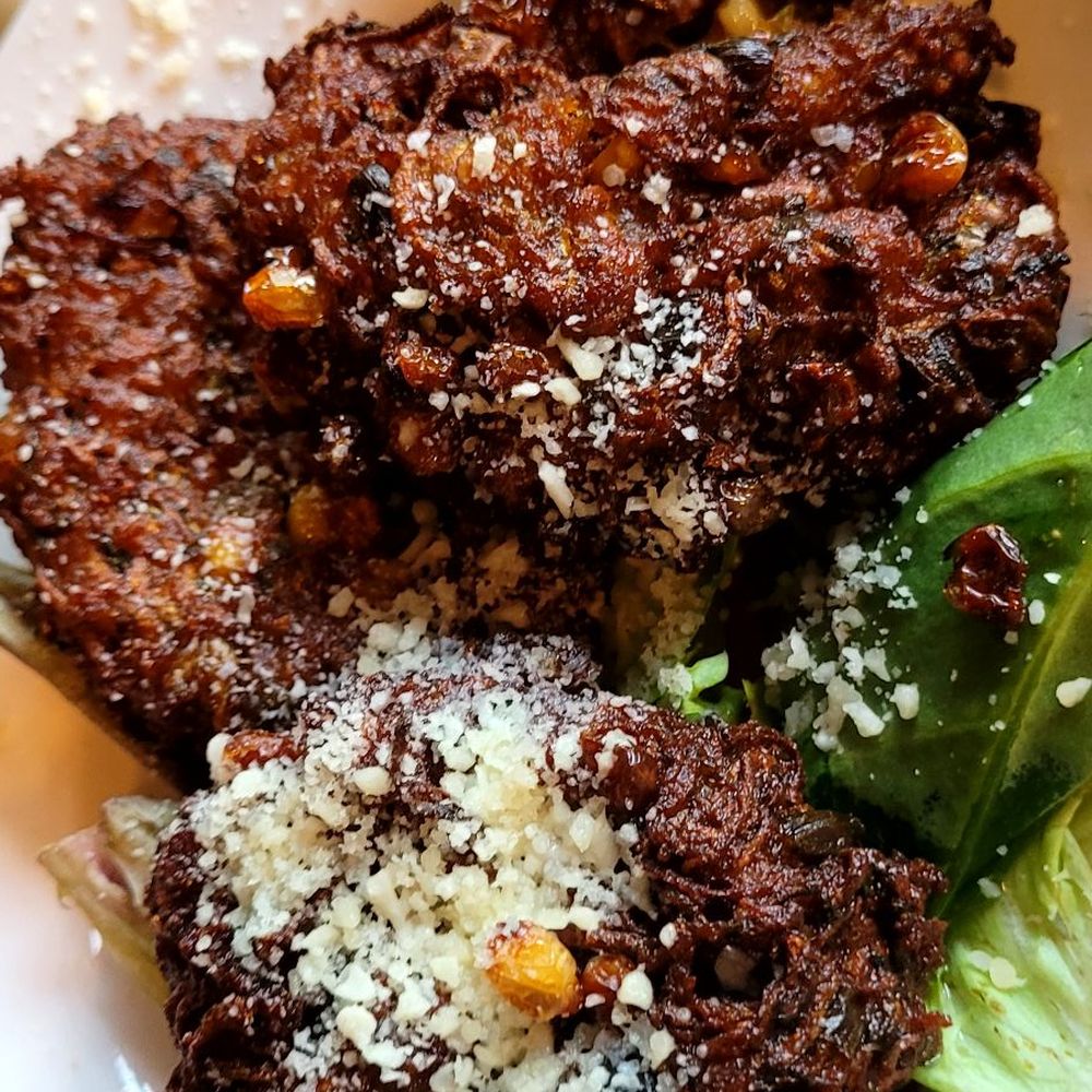 The Stubborn Mule - Zucchini fritters - Incredible - New American Near Me - Orlando, Florida The Stubborn Mule - Zucchini fritters - Incredible - New American Near Me - Orlando, Florida