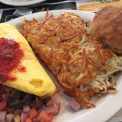 Metro Diner - Omelet - meh; hash browns - bland; good biscuit