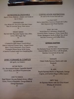 Menu photo 4 Talk Kaimuki Honolulu, HI Menu photo 4 Talk Kaimuki Honolulu, HI