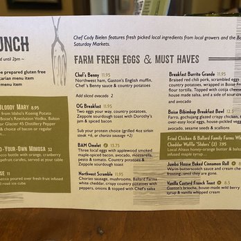 Fork - Brunch Menu - New American Near Me - Boise, Idaho