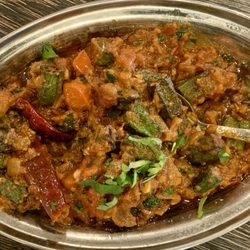 Veduka South Indian Cuisine - Bhindi Masala. I ordered spicy and the heat range for me was a 5/10