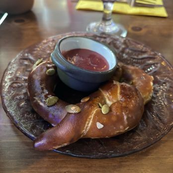 Fox Tale Fermentation Project - Firebrand Soft-Seeded Pretzel w/ Beet Beer Mustard - Specialty Food Near Me - San Jose, California Fox Tale Fermentation Project - Firebrand Soft-Seeded Pretzel w/ Beet Beer Mustard - Specialty Food Near Me - San Jose, California