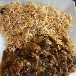 Qorme Sabzi- delicious and would order again. Generous amount of meat.