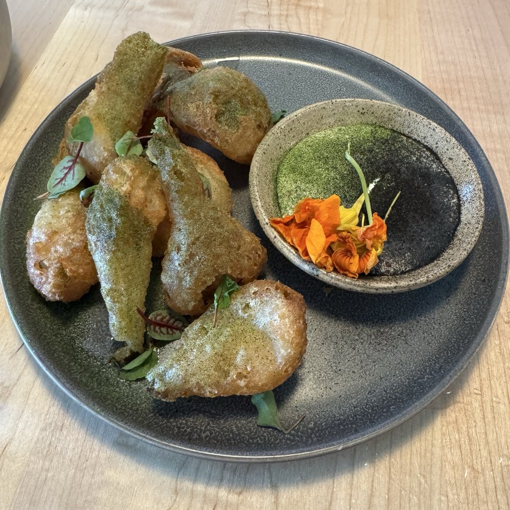 Coro Restaurant - spring onion fries, crème fraiche, trout roe. SO GOOD - Tapas/Small Plates Near Me - Orlando, Florida Coro Restaurant - spring onion fries, crème fraiche, trout roe. SO GOOD - Tapas/Small Plates Near Me - Orlando, Florida