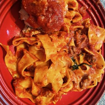Osteria Pizzeria - Tagliatelle Bolognese $21.00 + Meatball (Carry-out) - Italian Near Me - Columbus, Ohio Osteria Pizzeria - Tagliatelle Bolognese $21.00 + Meatball (Carry-out) - Italian Near Me - Columbus, Ohio