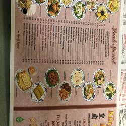 King's Wok - back of menu