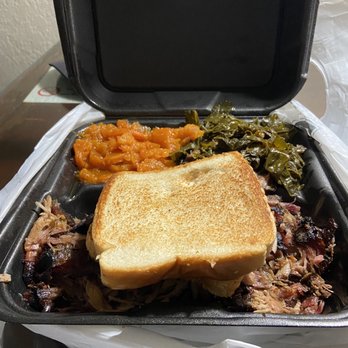 Jacks Bar-B-Que - Pork ribs collard greens and candy yams with toast - Barbeque Near Me - Nashville, Tennessee Jacks Bar-B-Que - Pork ribs collard greens and candy yams with toast - Barbeque Near Me - Nashville, Tennessee