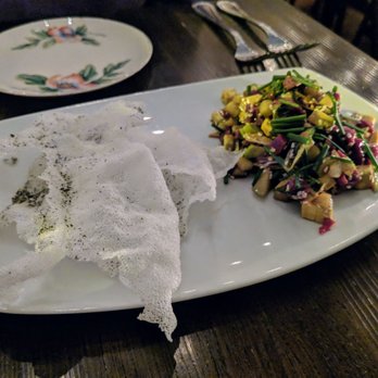 Littler - beef heart tartare, cucumber, avocado, sesame, soy, rice cracker $14 - Bars Near Me - Durham, North Carolina Littler - beef heart tartare, cucumber, avocado, sesame, soy, rice cracker $14 - Bars Near Me - Durham, North Carolina