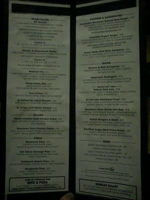 Menu photo 7 The Cascade Room Vancouver, BC Menu photo 7 The Cascade Room Vancouver, BC