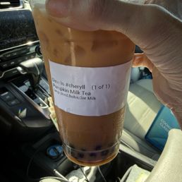 Fall special pumpkin boba with oat milk