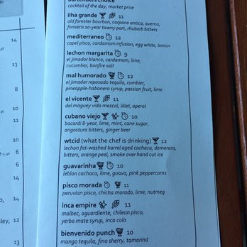 Lechon - Cocktail menu - Tapas Bars Near Me - Portland, Oregon