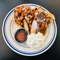 Seasonal Apple Cinnamon French Toast.