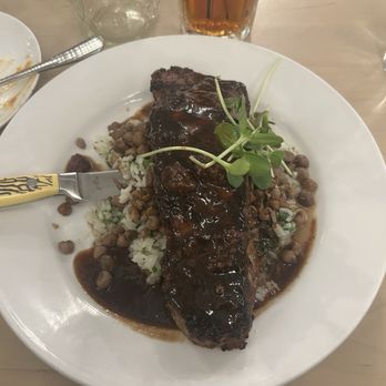 Fork and Plough - Steak with peas and rice. - New American Near Me - Greenville, South Carolina Fork and Plough - Steak with peas and rice. - New American Near Me - Greenville, South Carolina