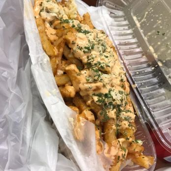 Fireman's Cafe - Shrab fries good sauce but too mamy shells - Food Trucks Near Me - Clinton, Maryland