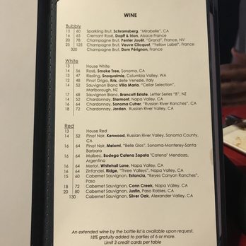 The Mixing Room - Wine list. 11.30.18 - Lounges Near Me - Los Angeles, California