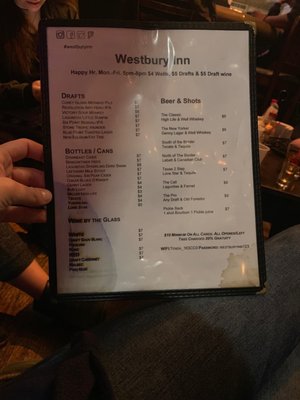Menu photo 4 The Westbury Inn Brooklyn, NY Menu photo 4 The Westbury Inn Brooklyn, NY