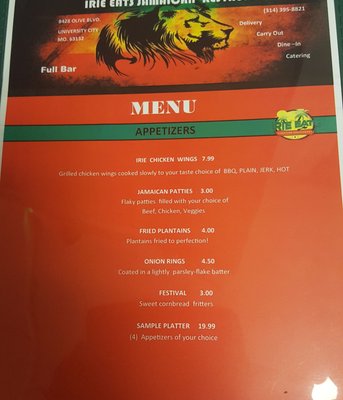 Menu photo 8 Irie Eats St. Louis, MO