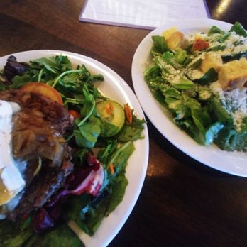 Park & Co. - Keto friendly options...bunless burger on mixed greens w/ side ceasar salad. - Burgers Near Me - Denver, Colorado