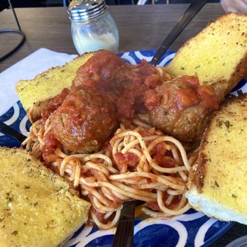 Good Fellas Pizza - Steam coming off of our spaghetti and meatball plate - Pizza Near Me - Whittier, California