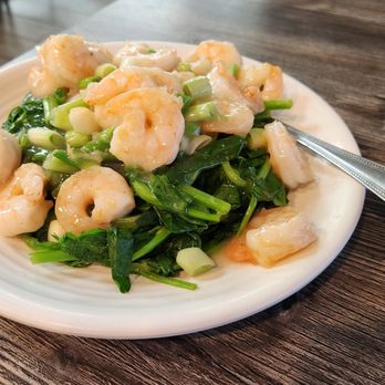 Ma's House - Shrimp with snowpea leaves - Chinese Near Me - San Diego, California Ma's House - Shrimp with snowpea leaves - Chinese Near Me - San Diego, California