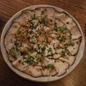 Uchiko Austin - Mushroom thinly sliced - Sushi Bars Near Me - Austin, Texas Uchiko Austin - Mushroom thinly sliced - Sushi Bars Near Me - Austin, Texas